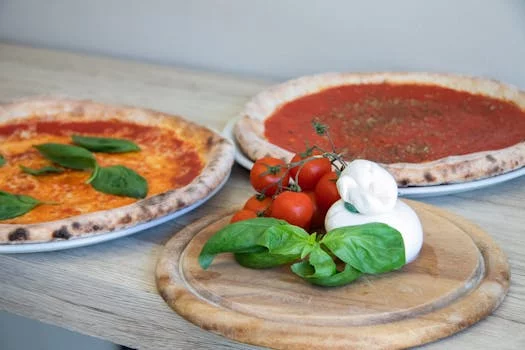 margherita pizza with fresh mozzarella and basil